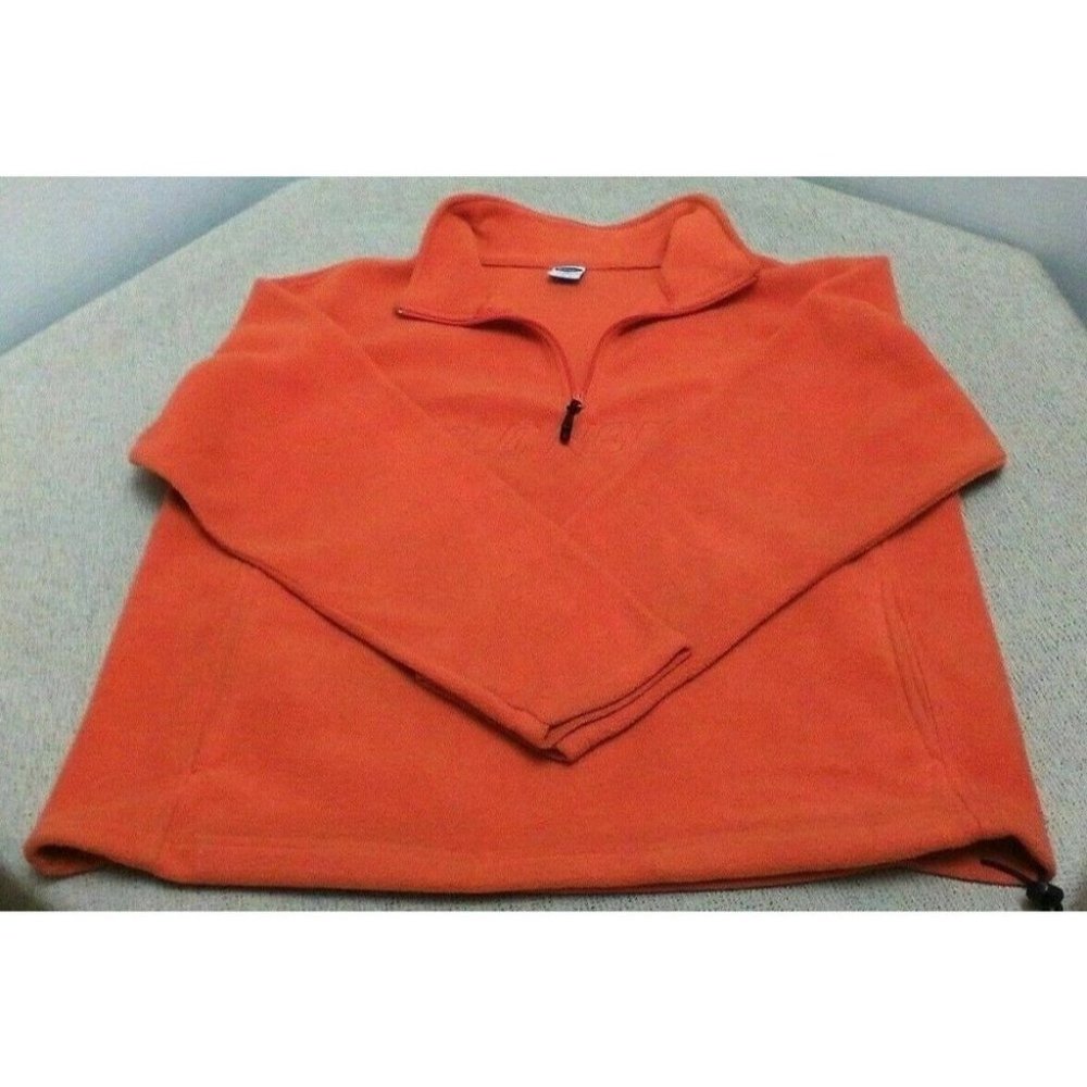 Old Navy Unisex Coat/Jacket Winter Fleece Top Zip Bottom Pull Close Orange Sz XL - Picture 2 of 16